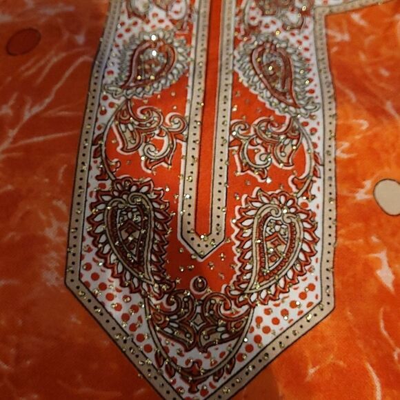 Good Times woman's orange caftan - Picture 8 of 10